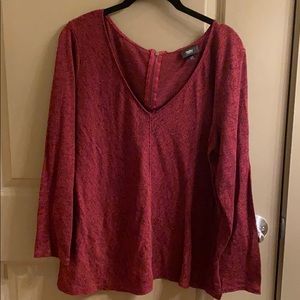 Heathered Burgundy Lightweight Sweater